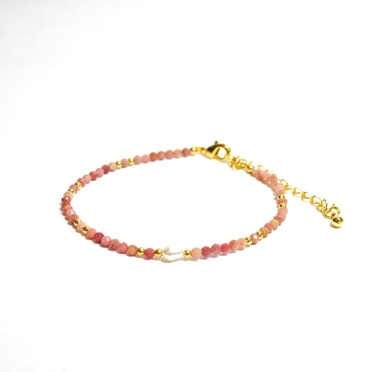 Rhodonit-Perlenarmband