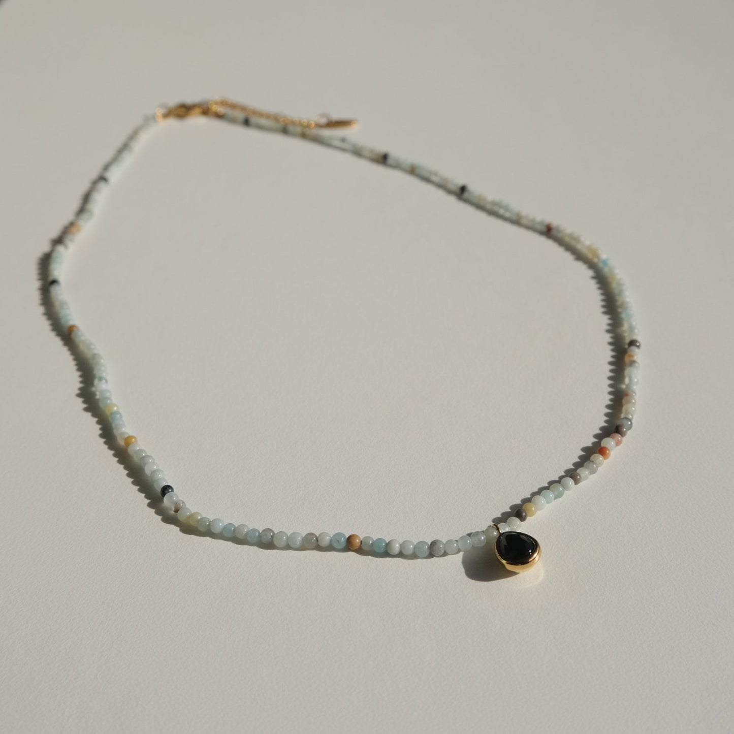 Necklace with black zirconia pendant