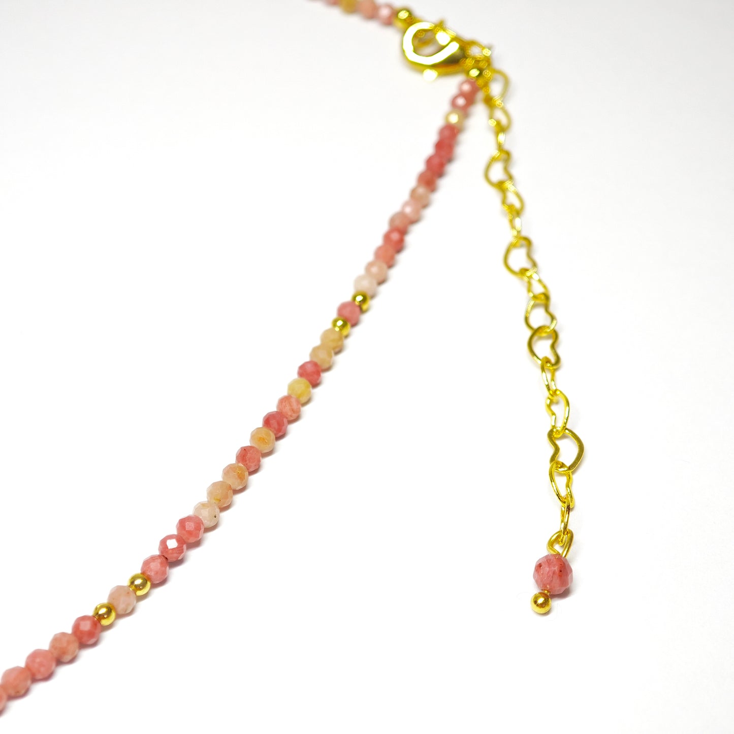 Rhodonite necklace with pearl
