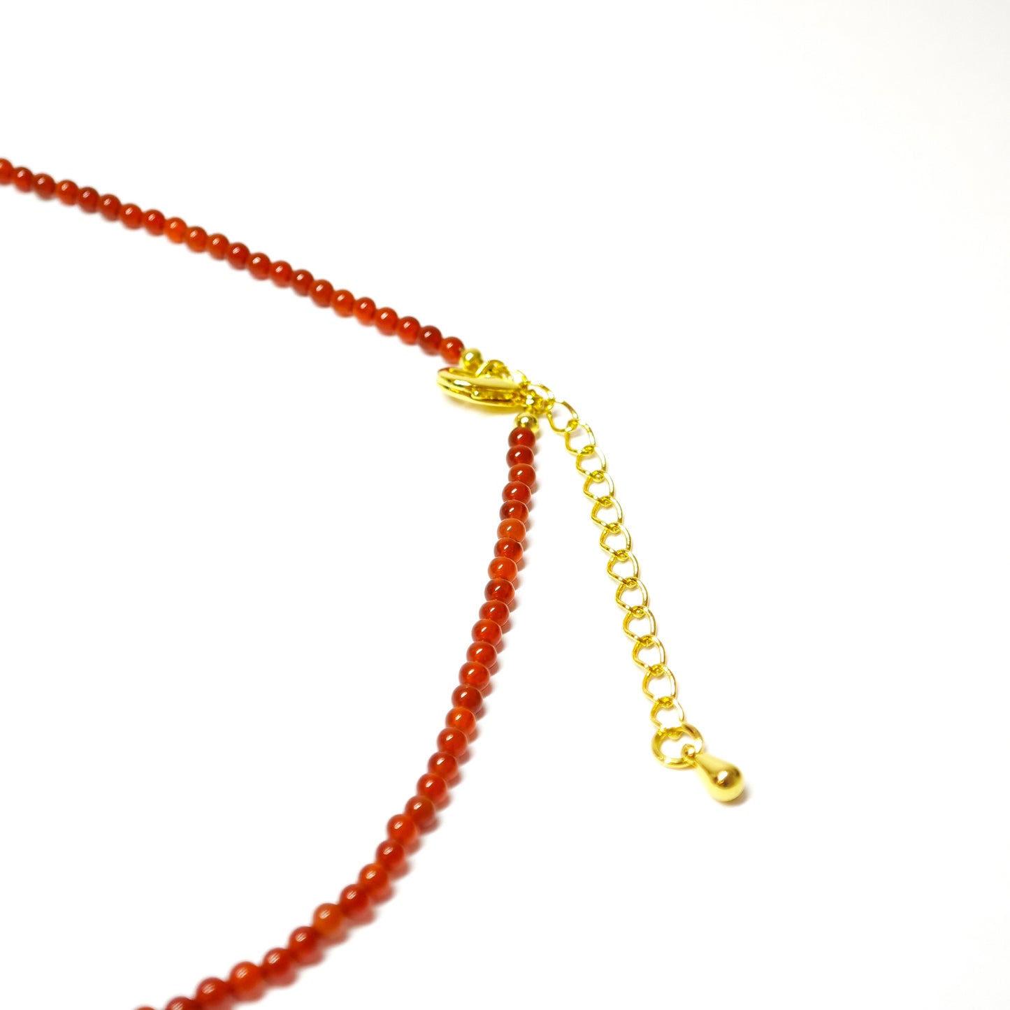 collier en agate rouge avec turquoise