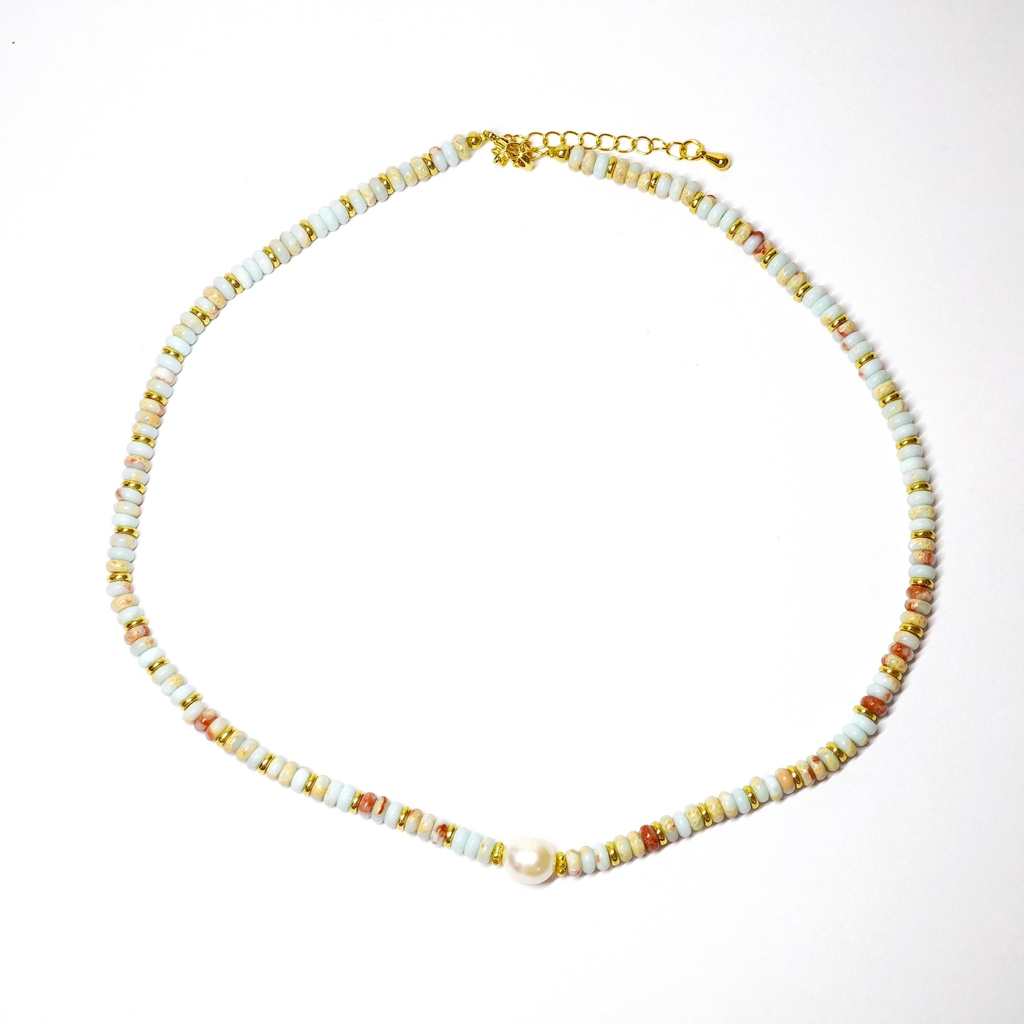 Shoushan stone necklace with pearl
