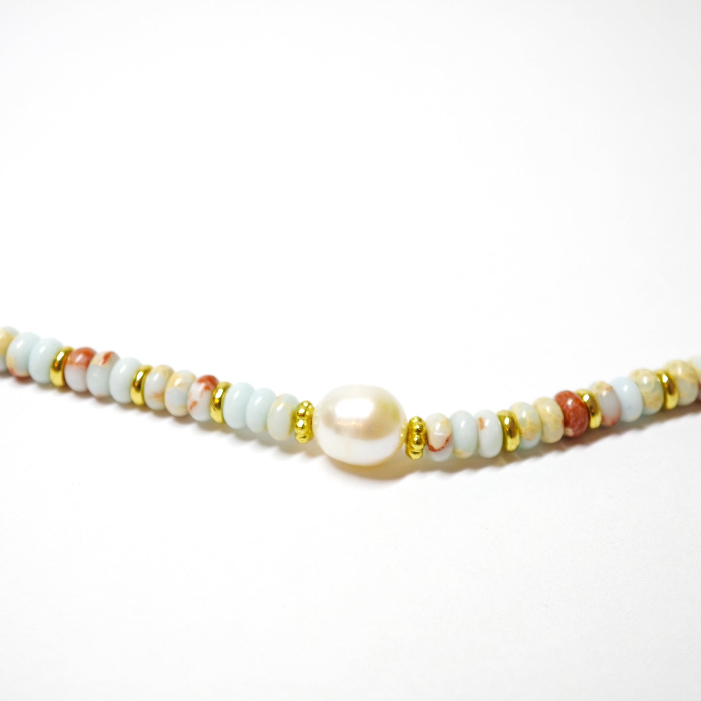 Shoushan stone necklace with pearl