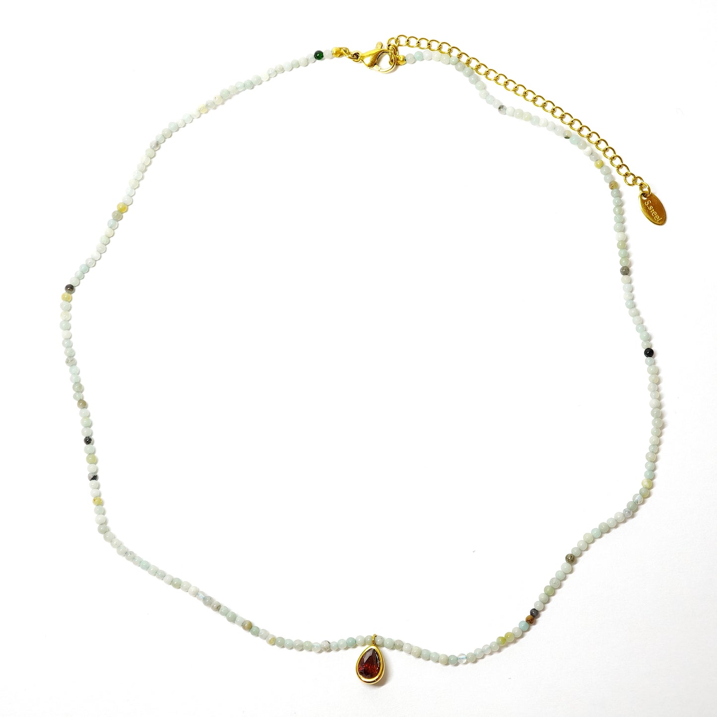 Necklace with black zirconia pendant