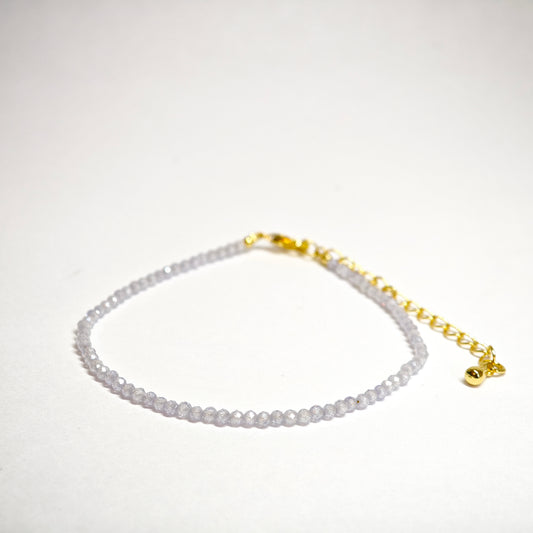 Weißes Zirkonarmband