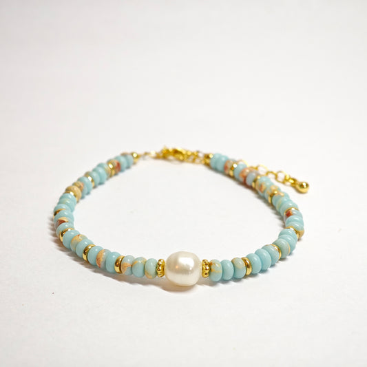Shoushan-Steinarmband mit Perle