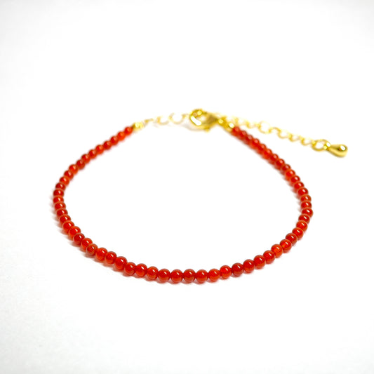 Dünnes Armband aus rotem Achat
