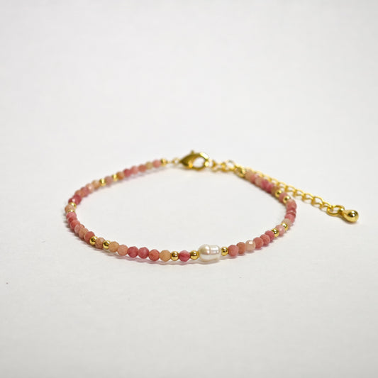 Rhodonit-Perlenarmband