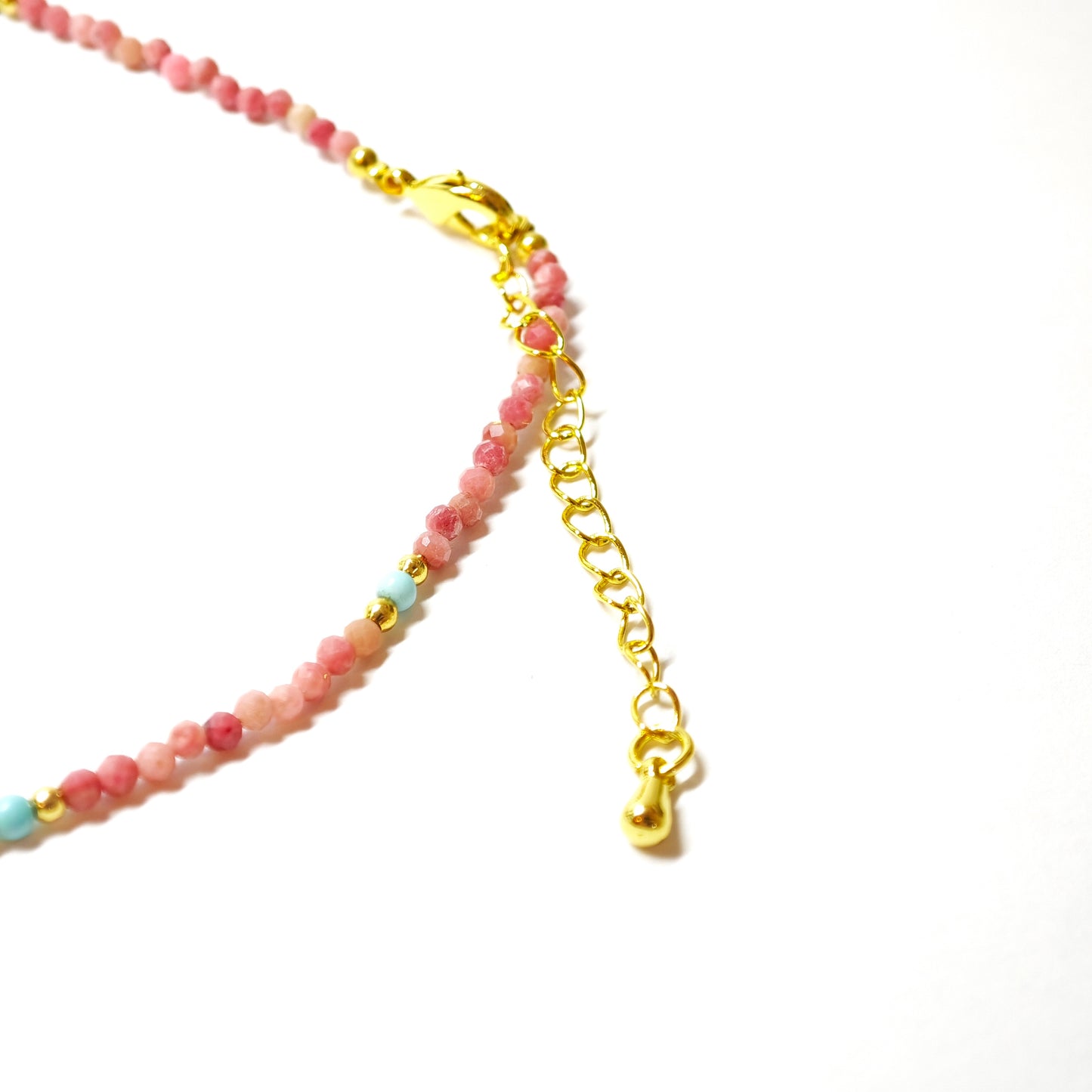 Rhodonite pearl necklace