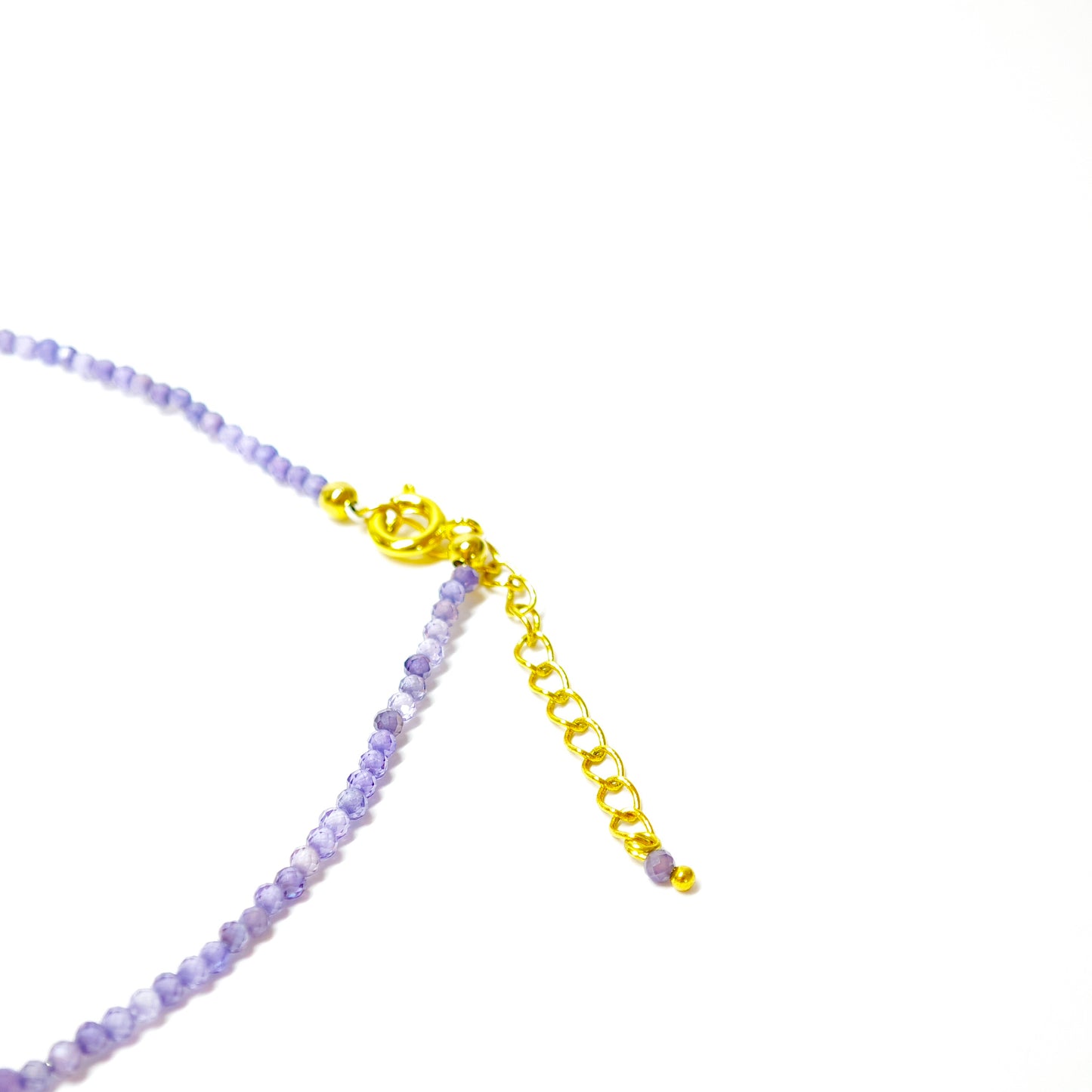 Lila Zirkon Halskette mit Amethyst